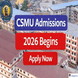 CSMU Admissions 2026 Begins; Apply Now @csmu.ac.in